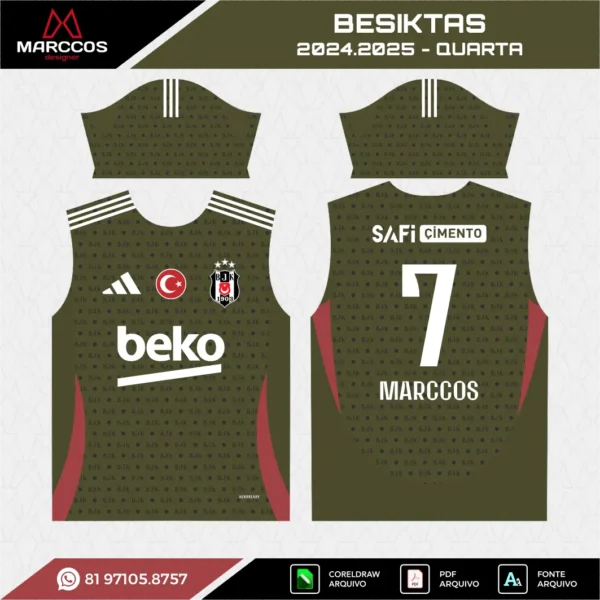 Arte Vetor Quarta Camisa Besiktas 2024.2025