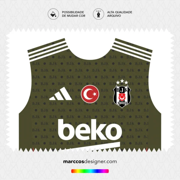 Arte Vetor Quarta Camisa Besiktas 2024.2025
