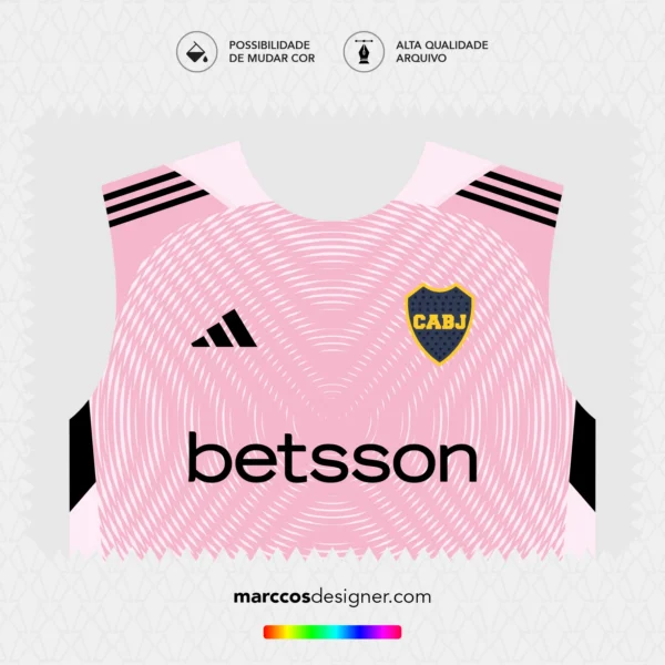 Arte Vetor Camisa Boca Juniors Goleiro 2025.2026