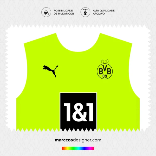 Arte Vetor Camisa Borussia Dortmund Especial 2024.2025
