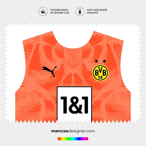 Arte Vetor Camisa Borussia Dortmund Goleiro 2024.2025