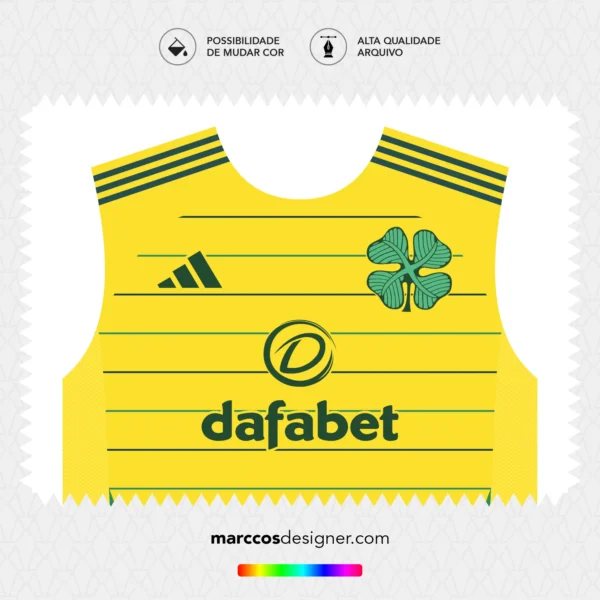 Arte Vetor Camisa Celtic Reserva 2024.2025