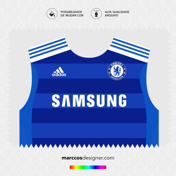 Arte Vetor Camisa Chelsea Titular 2011.2012