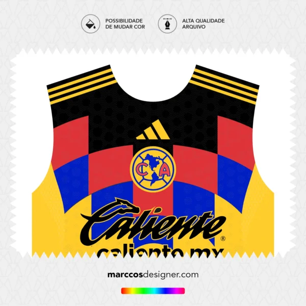 Arte Vetor Camisa Club América Titular 2025.2026