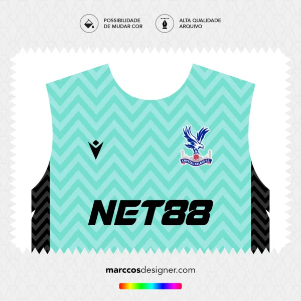 Arte Vetor Camisa Crystal Palace Goleiro 2024.2025
