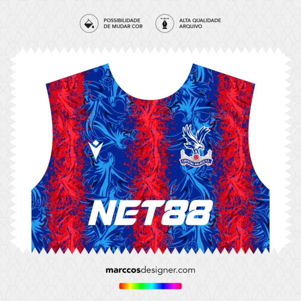 Arte Vetor Camisa Crystal Palace Titular 2024.2025