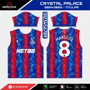 Arte Vetor Camisa Crystal Palace Titular 2024.2025