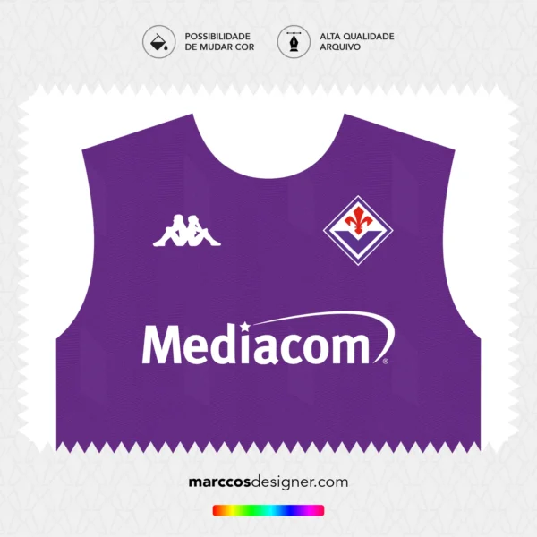 Arte Vetor Camisa Fiorentina Titular 2024.2025