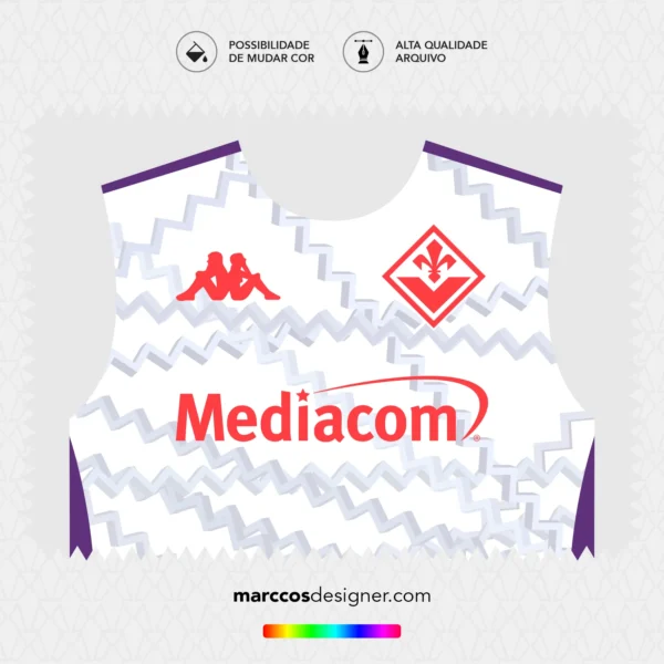 Arte Vetor Camisa Fiorentina Pré-Jogo II 2024.2025