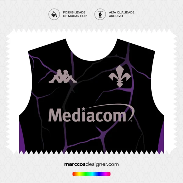 Arte Vetor Camisa Fiorentina Pré-Jogo IV 2024.2025