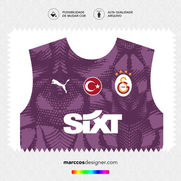 Arte Vetor Camisa Galatasaray Goleiro II 2024.2025