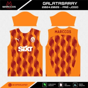 Arte Vetor Camisa Galatasaray Pré-Jogo 2024.2025