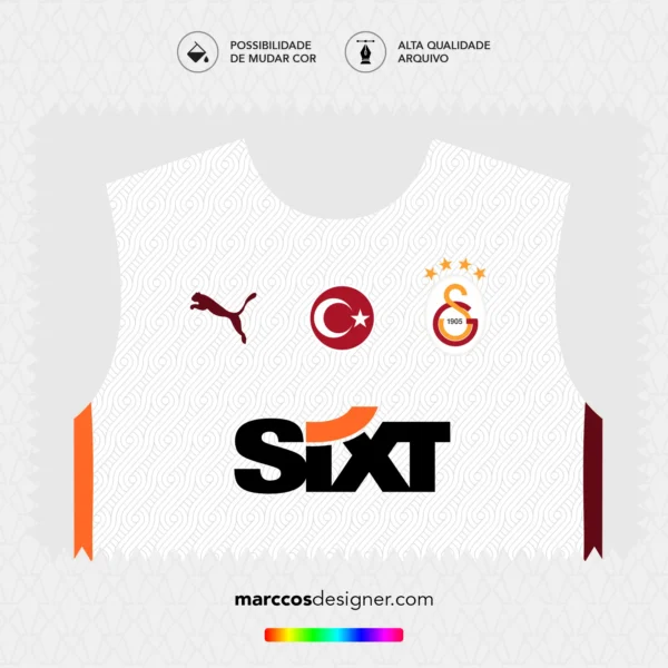 Arte Vetor Camisa Galatasaray Reserva 2024.2025