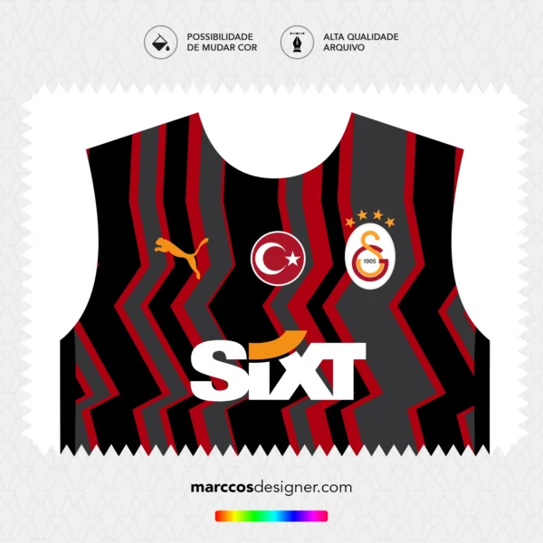 Arte Vetor Terceira Camisa Galatasaray 2024.2025