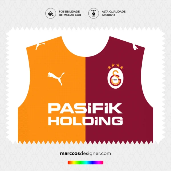 Arte Vetor Camisa Galatasaray Titular 2025.2026