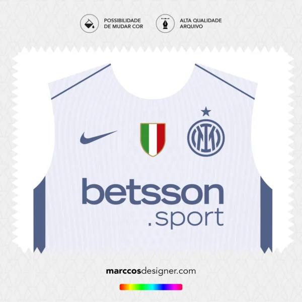 Arte Vetor Camisa Inter de Milan Reserva 2024.2025