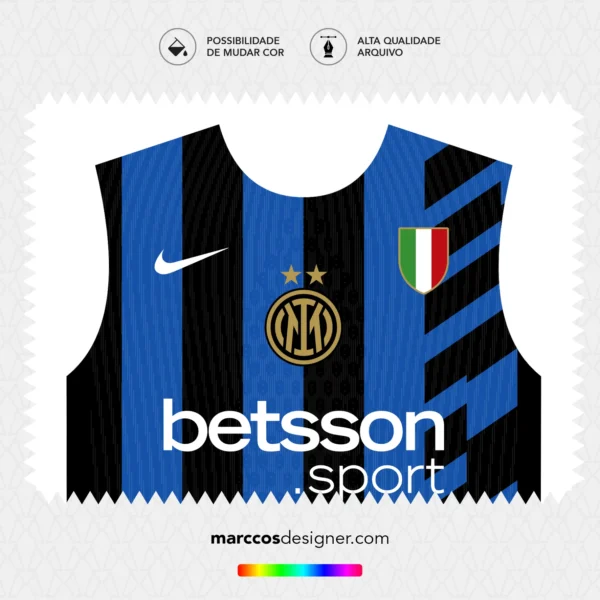Arte Vetor Camisa Inter de Milan Titular 2024.2025