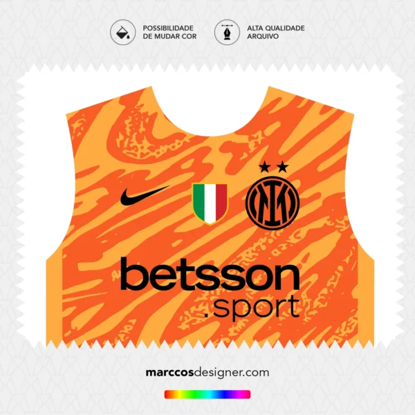 Arte Vetor Camisa Inter de Milan Goleiro IV 2024.2025
