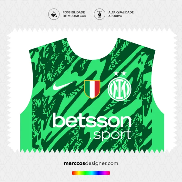 Arte Vetor Camisa Inter de Milan Goleiro 2024.2025