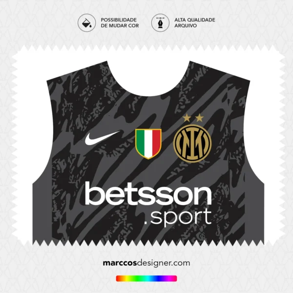 Arte Vetor Camisa Inter de Milan Goleiro III 2024.2025