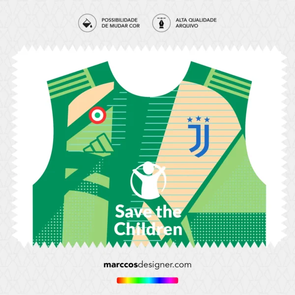 Arte Vetor Camisa Juventus Goleiro II 2024.2025