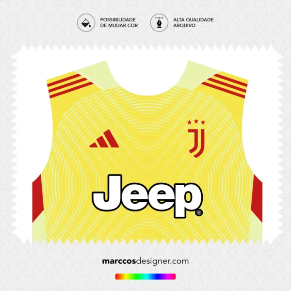 Arte Vetor Camisa Juventus Goleiro IV 2025.2026