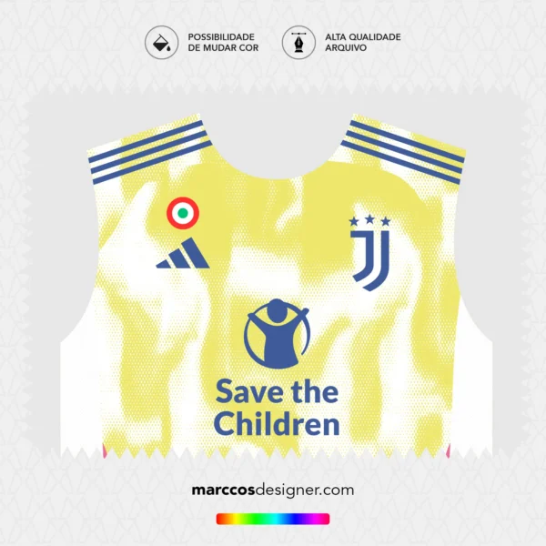 Arte Vetor Camisa Juventus Reserva 2024.2025