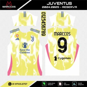 Arte Vetor Camisa Juventus Reserva 2024.2025
