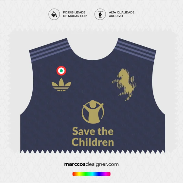 Arte Vetor Terceira Camisa Juventus 2024.2025