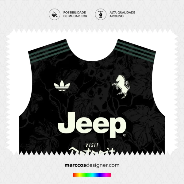 Arte Vetor Terceira Camisa Juventus 2024.2025