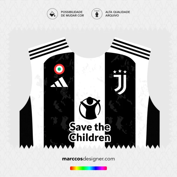 Arte Vetor Camisa Juventus Titular 2024.2025