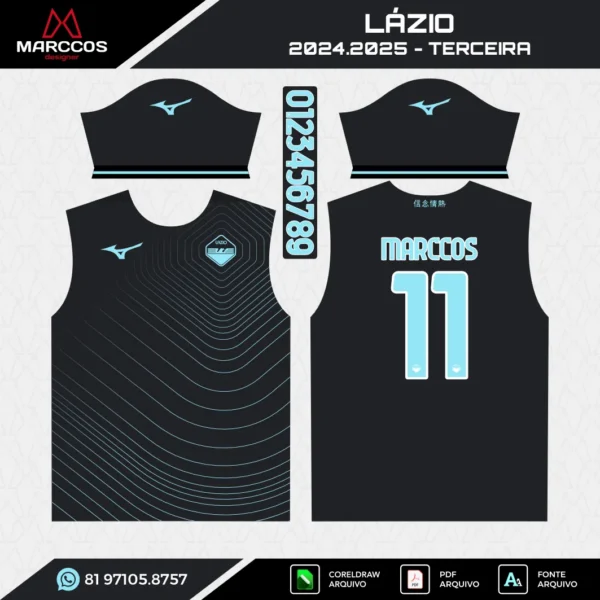 Arte Vetor Terceira Camisa Lazio 2024.2025