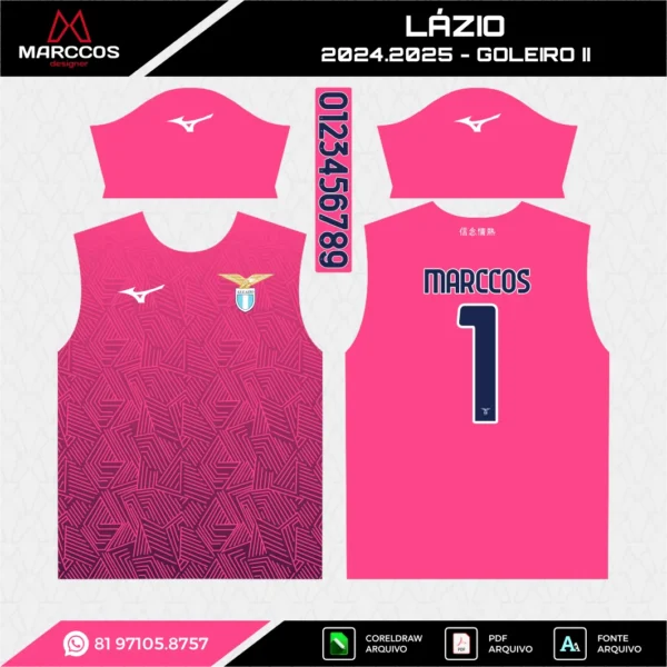 Arte Vetor Camisa Lazio Goleiro II 2024.2025