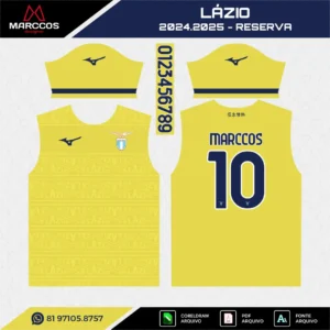 Arte Vetor Camisa Lazio Reserva 2024.2025