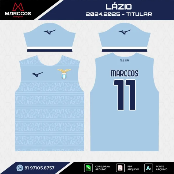 Arte Vetor Camisa Lazio Titular 2024.2025