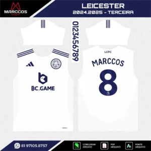 Arte Vetor Terceira Camisa Leicester 2024.2025