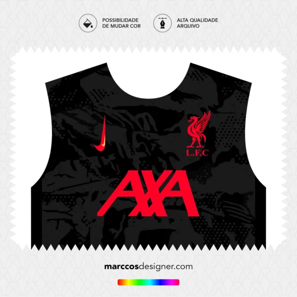 Arte Vetor Camisa Liverpool Pré-Jogo 2024.2025