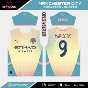 Arte Vetor Quarta Camisa Manchester City 2024.2025