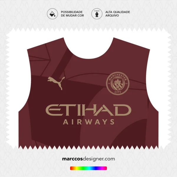 Arte Vetor Terceira Camisa Manchester City 2024.2025