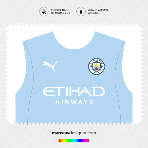 Arte Vetor Camisa Manchester City Titular 2024.2025