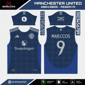 Arte Vetor Camisa Manchester United Reserva 2024.2025