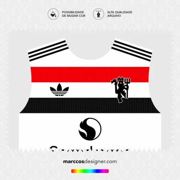 Arte Vetor Terceira Camisa Manchester United 2024.2025