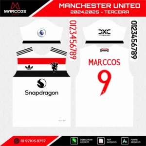 Arte Vetor Terceira Camisa Manchester United 2024.2025