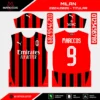 Arte Vetor Camisa Milan Titular 2024.2025