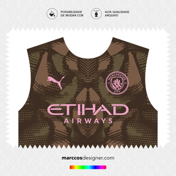 Arte Vetor Camisa Manchester City Goleiro 2024.2025