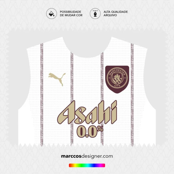 Arte Vetor Camisa Manchester City Pré-Jogo 2024.2025