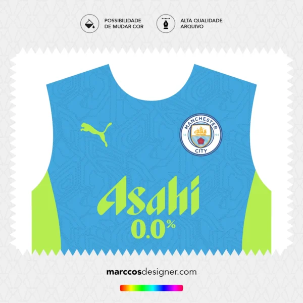 Arte Vetor Camisa Manchester City Treino 2024.2025