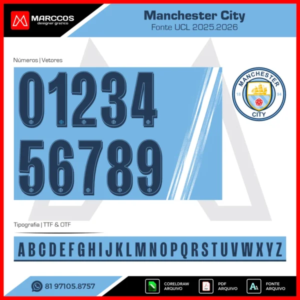 Fonte Manchester City UCL 2025.2026