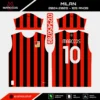 Arte Vetor Camisa Milan Aniversário 2024.2025 Arte Vetor Camisa Milan Aniversário 2024.2025
