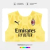Arte Vetor Camisa Milan Goleiro 2024.2025